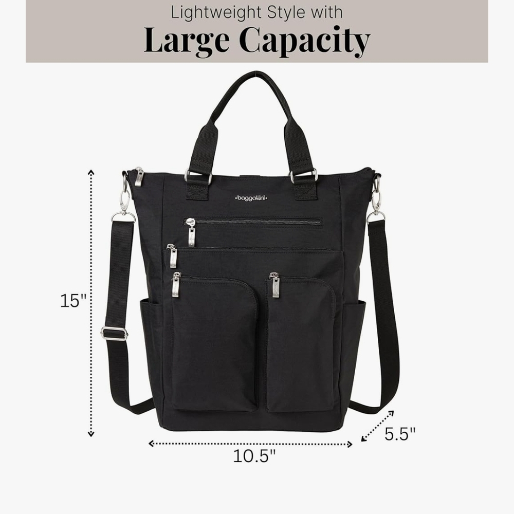 Baggallini Black Convertible Backpack - Picture 2 of 7